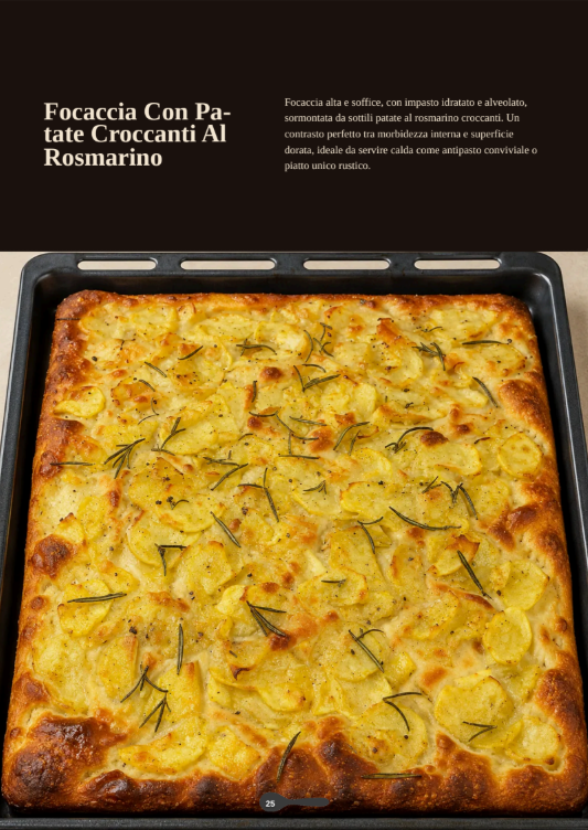 Focaccia con patate croccanti al rosmarino